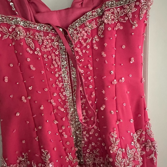 Mori Lee Elegant Pink Embellished Gown - Picture 9 of 11